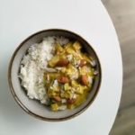 Curry de courgettes, amandes et lait de coco - Les recettes de Julie Gri