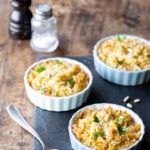 Petits gratins de boulgour & poireaux fondants à la crème