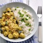 Curry d'aubergines et poulet au lait de coco - Pich à la fraise