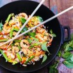 Recette Riz sauté aux légumes, crevettes et basilic thaï Picard