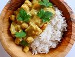 Curry de pois chiches au lait de coco - Les recettes de Julie Gri