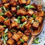 Tofu caramélisé à l’érable