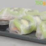 Rouleau de printemps crudités, Kiwi de l'Adour IGP et crevettes
