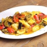 Pollo allo zafferano e verdure grigliate