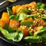 Recette - Salade de courge butternut rôtie et pousses d'épinard | 750g