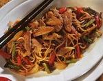 Recette - Porc sauté aux nouilles chinoises | 750g