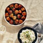 Boulettes de porc asiatiques & sauce au gingembre et au sésame - Trois fois par jour