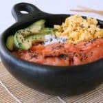 ** Cuisine japonaise : Chirashi ou Chirachi au Saumon, avocat et omelette Tamogo yaki** - Avocat et ...