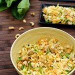 Salade de riz thaï au poulet, carotte, pak choï et noix de cajou - Amandine Cooking