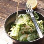 Salade de concombre Thaï coco et gingembre - Paris dans ma cuisine