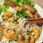 Bo bun crevettes - Coupe et cuit