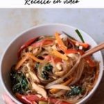 잡채 Japchae végétarien - Nouilles de patate douce (dangmyeon)
