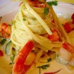 Gambas rôties, linguine au curry & lait de coco - Épices & moi
