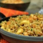Riz épicé aux pois chiches noix de cajou et oignons grillés - Happy papilles