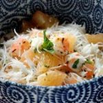 Recette - Salade légère au pamplemousse crevettes et vermicelles de riz en vidéo