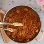 QUICK Spicy Garlic Shrimp Noodles! Recipe & Video