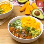 Poke bowl mangue saumon