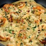 Crevettes à l’Ail et Lait de Coco