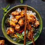 Sheet Pan Sticky Sweet and Sour Chicken.