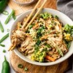 Recette de nouilles soba sauce cacahuète