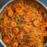 Quick Spicy Garlic Shrimp Noodles Recipe & Video - Seonkyoung Longest