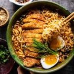 30 Minute Spicy Miso Chicken Katsu Ramen.