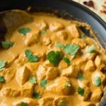 Poulet au curry et crème fraîche