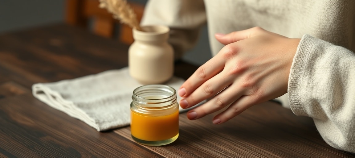 Application et massage du liniment