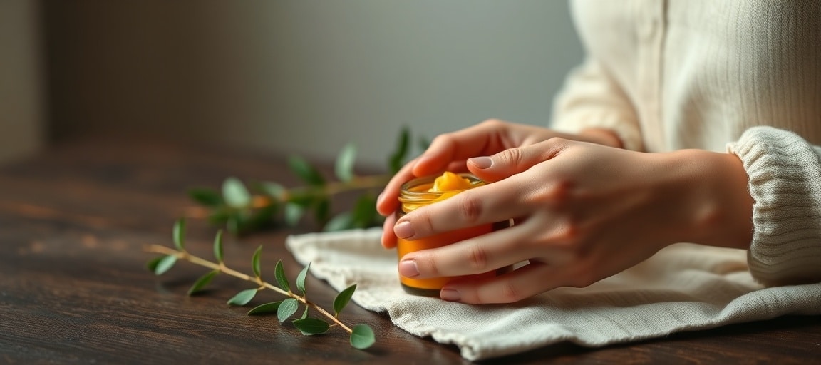 Application du baume pour favoriser le sommeil