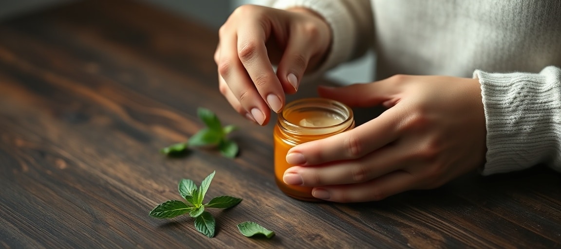 Application et massage du baume