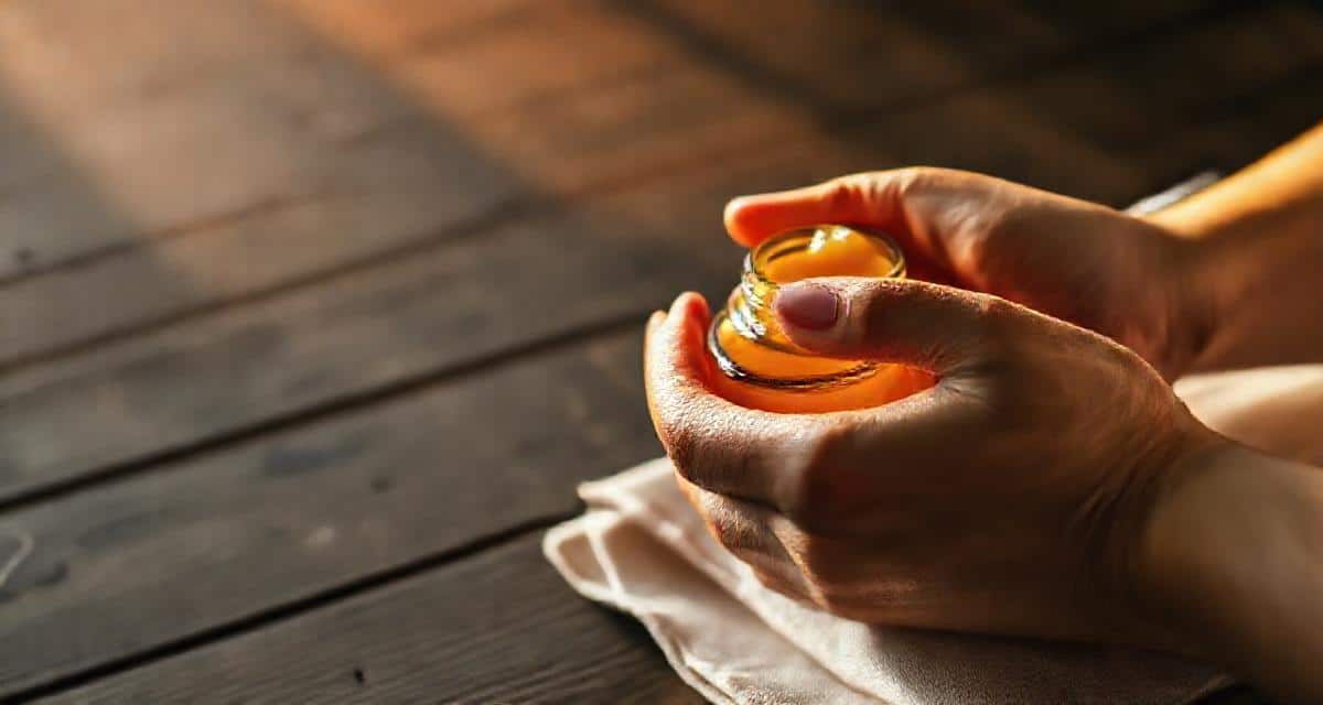 Application du baume aux tempes